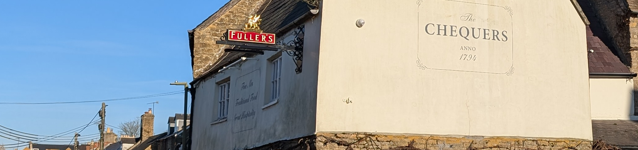An image of the Chequers pub in Chipping Norton, taken by the house band's bassist